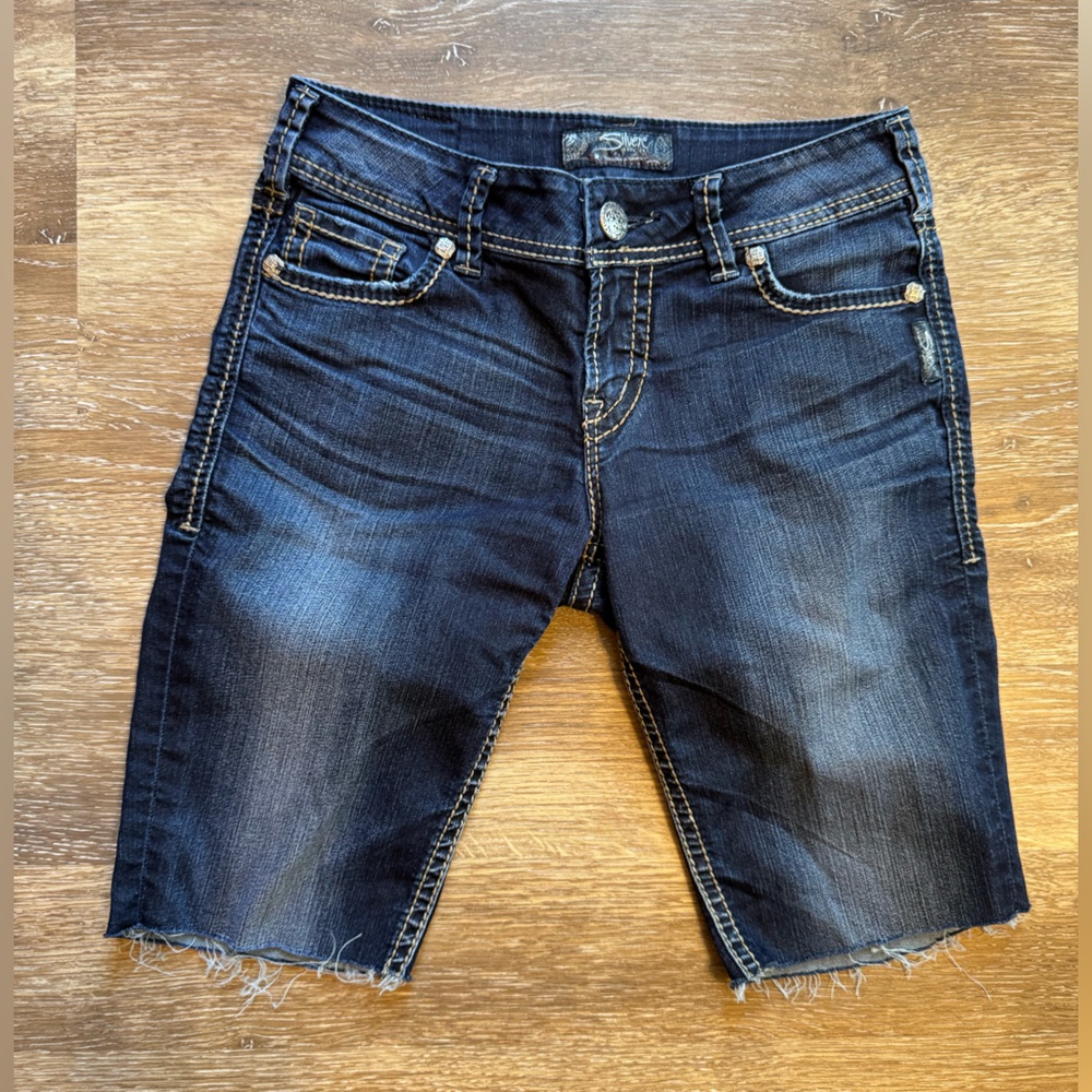 Silver Suki Denim Shorts Sz 27